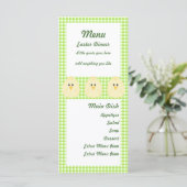 Gingham Chicken Menu Card (Staand voorkant)