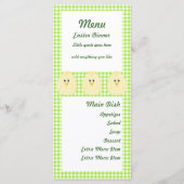 Gingham Chicken Menu Card (Voorkant)