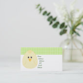 Gingham Chicken Profile Card Visitekaartje (Staand voorkant)