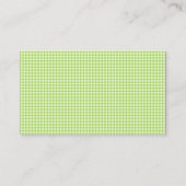 Gingham Chicken Profile Card Visitekaartje (Achterkant)