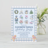 Gingham Chinoiserie Favoriete Dingen Feestdagen Pa Kaart (Staand voorkant)