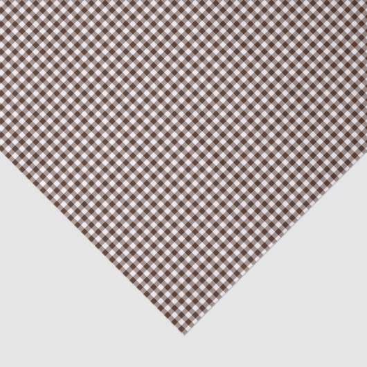 Gingham-Chocolate-Brown-Tissue Wrapping Paper Tissuepapier (Detail)
