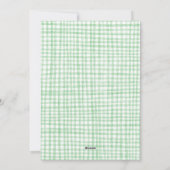 Gingham Christmas Quirky Whimsical CUSTOM FOTO Feestdagenkaart (Achterkant)