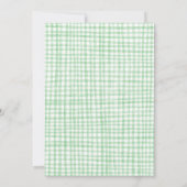 Gingham Christmas Quirky Whimsical CUSTOM Party Kaart (Achterkant)