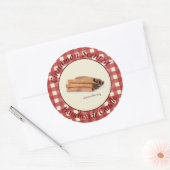 Gingham Cinnamon Scenton Handmade Candle Label (Envelop)