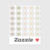 Gingham cirkels voor planner / tijdschriften sticker (Vel)