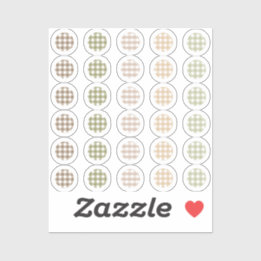 Gingham cirkels voor planner / tijdschriften sticker