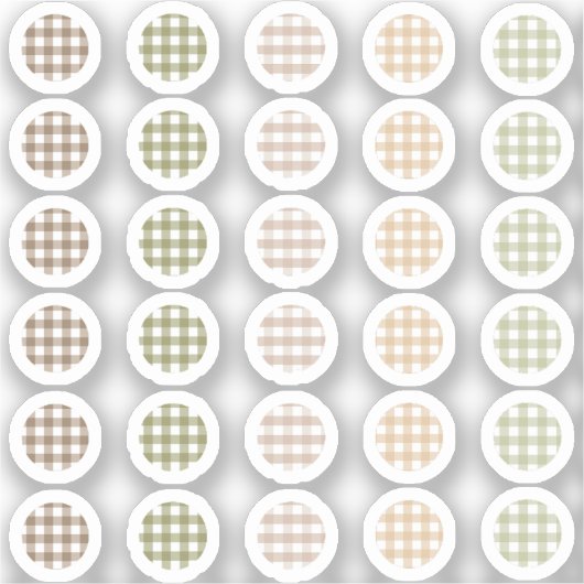 Gingham cirkels voor planner / tijdschriften sticker (Voorkant)