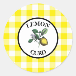 Gingham Citroen Curd Ronde Sticker