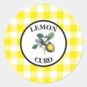 Gingham Citroen Curd Ronde Sticker