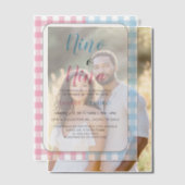 Gingham Classic Nino van Nina Spaanse geslachtsont Vellum Uitnodigingen (Offset (Koppel))