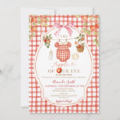 Gingham Clothesline Apple van ons Eye Baby shower Kaart (Voorkant)