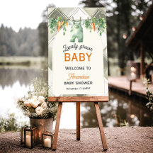 Gingham Clothesline Lokaal geteeld Baby shower