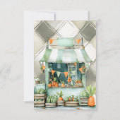 Gingham Clothesline Lokaal geteeld Baby shower Bedankkaart (Achterkant)