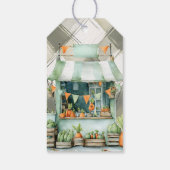 Gingham Clothesline Lokaal geteeld Baby shower Cadeaulabel (Achterkant)