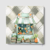 Gingham Clothesline Lokaal geteeld Baby shower Gastenboek (Achterkant)