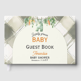 Gingham Clothesline Lokaal geteeld Baby shower Gastenboek