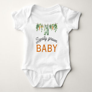 Gingham Clothesline Lokaal geteeld Baby shower Romper