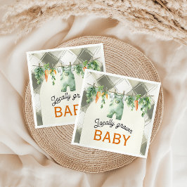 Gingham Clothesline Lokaal geteeld Baby shower Servet