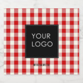 Gingham Company Business Logo Social Media Bier Etiket (Enkel label)
