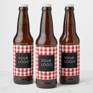 Gingham Company Zakelijk Logo Sociale Media Bier Etiket