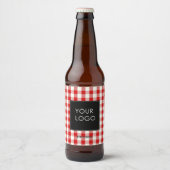 Gingham Company Zakelijk Logo Sociale Media Bier Etiket (Voorkant)