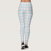 Gingham Controleer Leggings in Baby Blue (Achterkant)