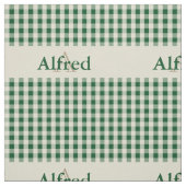Gingham Controleer patroon Monogram Donkergroen Be Stof (Swatch)