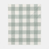 Gingham controleert plaid licht salie groen fleece deken (Voorkant)