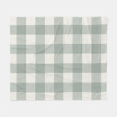Gingham controleert plaid licht salie groen fleece deken (Voorkant (Horizontaal))
