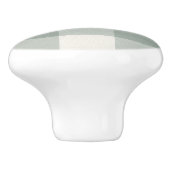 Gingham controleert plaid licht salie groen keramische knop (Zijkant)