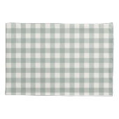 Gingham controleert plaid licht salie groen kussensloop (Achterkant)