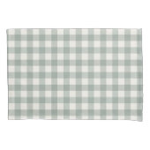 Gingham controleert plaid licht salie groen kussensloop (Voorkant)