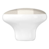 Gingham controleert plaid neutraal beige keramische knop (Zijkant)