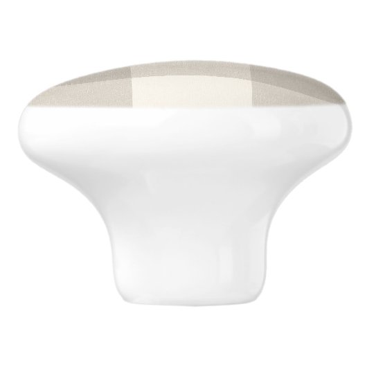 Gingham controleert plaid neutraal beige keramische knop (Zijkant)