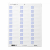 Gingham-controlepatroon. Licht blauw en wit. Etiket (Full Sheet)