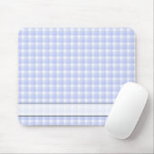Gingham-controlepatroon. Licht blauw en wit. Muismat (Met muis)