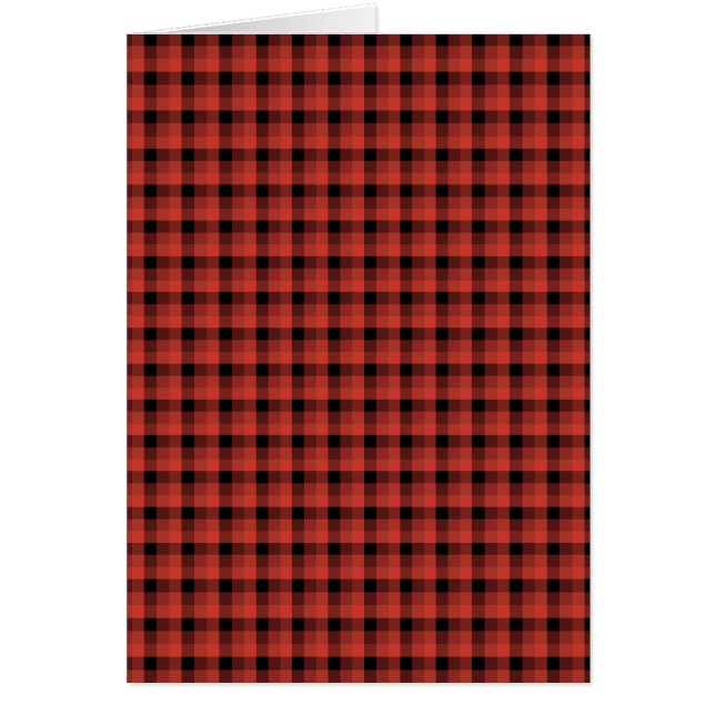 Gingham-controlepatroon. Rood en zwart (Voorkant)