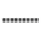 Gingham controlepatroon zwart-wit grosgrain lint (Voorkant)