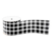 Gingham controlepatroon zwart-wit grosgrain lint (Spoel)