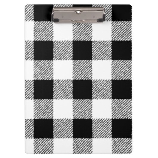 Gingham controlepatroon zwart-wit klembord (Voorkant)