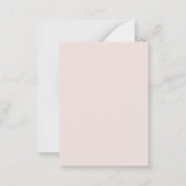  Gingham Coquette Bow Blush Dank u Notitiekaartje (Achterkant)