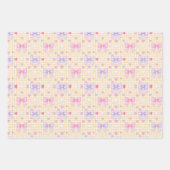 Gingham Coquette Bows Baby shower Meisjes Verjaard Inpakpapier Vel (Voorkant 3)