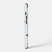 Gingham Coquette Strik iPhone Hoesje 15 Case (Linkerkant)