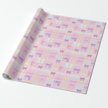 Gingham Coquette Strikjes Baby Shower Meisjes Verj
