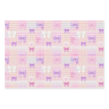 Gingham Coquette Strikjes Baby Shower Meisjes Verj