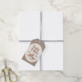 Gingham Cowboy Bedankt Label Cadeaulabel (Met Touw)