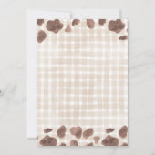 Gingham Cowboy is on the Way Baby Shower  Kaart (Achterkant)