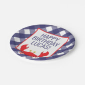 Gingham Crab - Borden van gepersonaliseerde partij Papieren Bordje (Gekanteld)