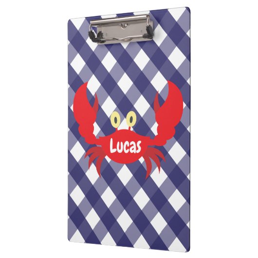 Gingham Crab - Gepersonaliseerd klembord (Links)